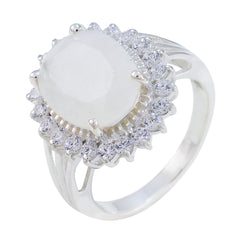 Skylar White Halo Statement Ring with Sparkling Stones