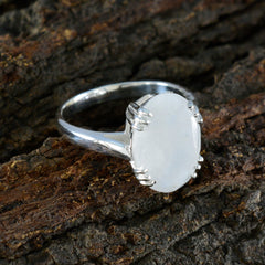 Laura White Solitaire Ring for Women Elegant Silver Band