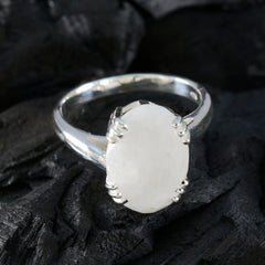 Laura White Solitaire Ring for Women Elegant Silver Band