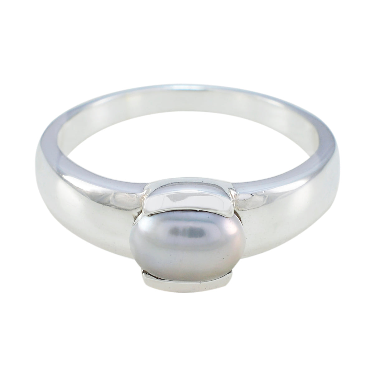 Yasmine White Solitaire Ring for Women with Pearl Pearl White