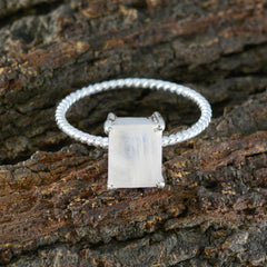 Eun-ji White Solitaire Ring for Women Elegant Style