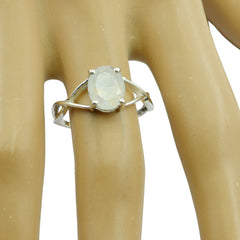 Kristine White Solitaire Ring for Women - Elegant Silver Design