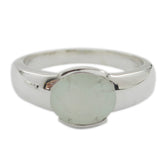 Laura Luxurious White Solitaire Ring Rainbow Moonstone White