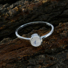 Stella White Solitaire Ring India with Moonstone Gem