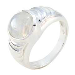 Lorena White Solitaire Ring India with Moonstone Gem