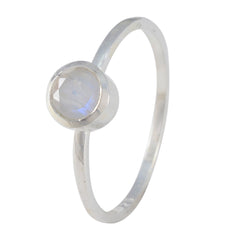 Stella White Solitaire Ring India with Moonstone Gem