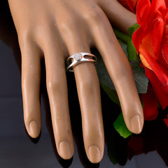 Ji-eun Graceful White Solitaire Ring