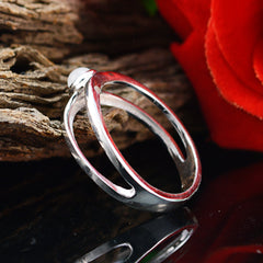 Ji-eun Graceful White Solitaire Ring