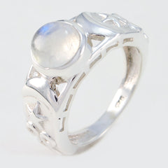 Sara Moonstone White Solitaire Ring Online in Silver