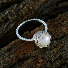 Ayesha Contemporary White Solitaire Ring