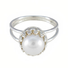 Ellie Fairytale White Solitaire Ring Pearl White