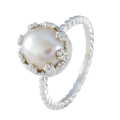 Ayesha Contemporary White Solitaire Ring