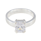 Victoria Trendy White Solitaire Ring Cubic zirconia CZ White