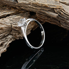 Ayesha Graceful White Solitaire Ring