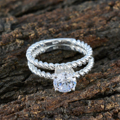 Antonia Graceful White Solitaire Ring