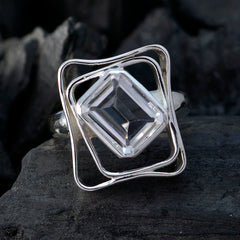 Genesis White Solitaire Statement Ring Elegant Design