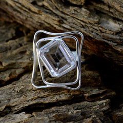 Genesis White Solitaire Statement Ring Elegant Design