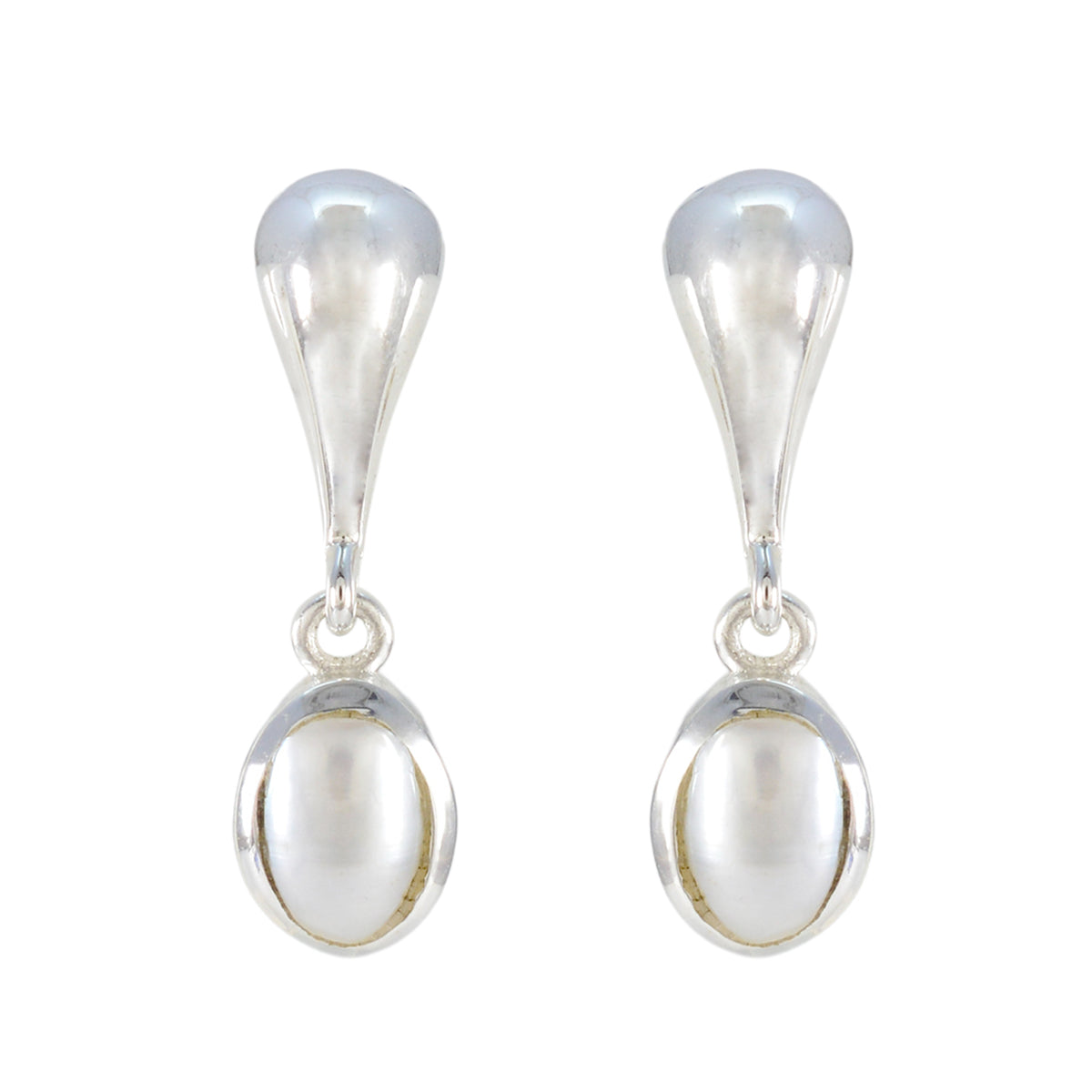 Fernanda White Solitaire Stud Earrings for Everyday Glam Pearl White Stud