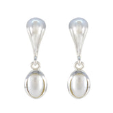 Fernanda White Solitaire Stud Earrings for Everyday Glam Pearl White Stud