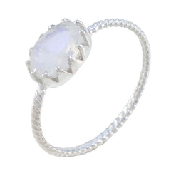 Maria White Solitaire Twist Ring with Elegant Design