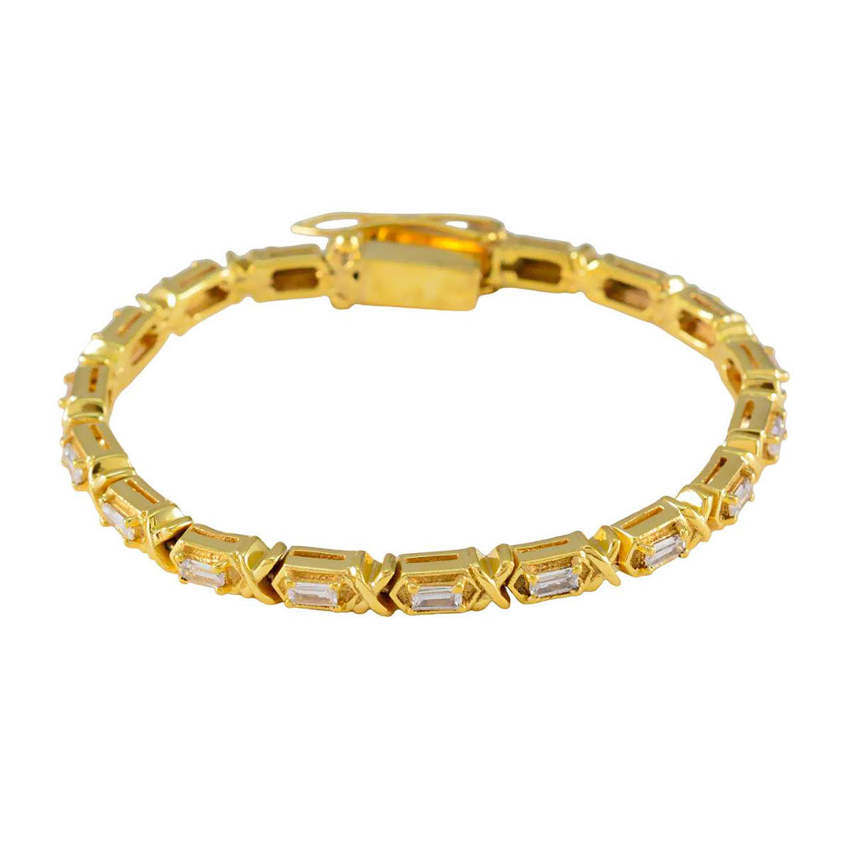 Kennedy White Tennis Bracelet with Elegant Design Crystal Quartz White