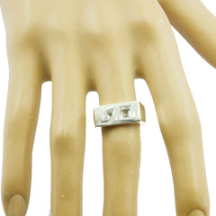 Putri white toi et moi ring with two geometric stones on a mannequin hand