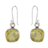 Autumn Yellow Dangle Earrings for Everyday Glam Lemon Quartz Yellow Dangle