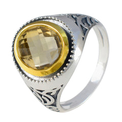 Ida Yellow Filigree Solitaire Ring with Gemstone