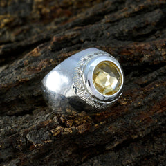 Addison Yellow Gemstone Halo Ring in Sterling Silver