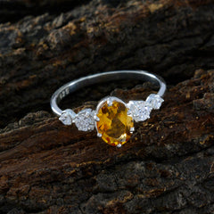 Ji-eun Yellow Gemstone Halo Ring with Sparkling Accents