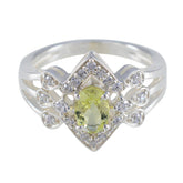 Aria Yellow Gemstone Halo Ring with Sterling Silver Lemon Quartz Yellow