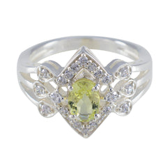 Aria Yellow Gemstone Halo Ring with Sterling Silver Lemon Quartz Yellow