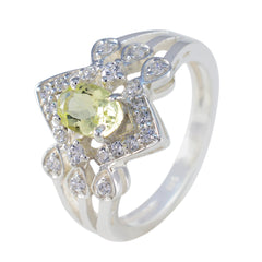 Aria Yellow Gemstone Halo Ring with Sterling Silver