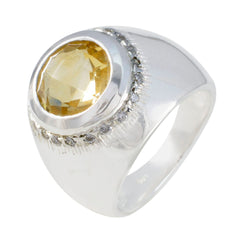 Addison Yellow Gemstone Halo Ring in Sterling Silver
