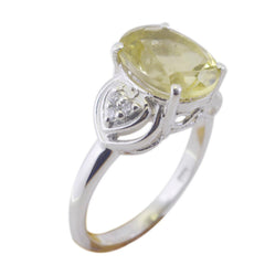 Julia Yellow Gemstone Halo Ring with Silver Band