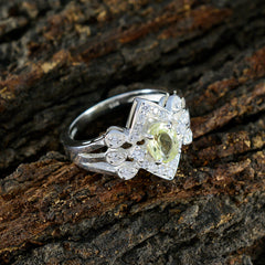 Aria Yellow Gemstone Halo Ring with Sterling Silver