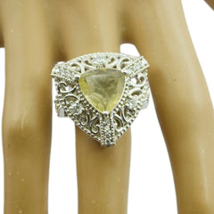 Carolina Yellow Gemstone Halo Ring with Intricate Silver Design