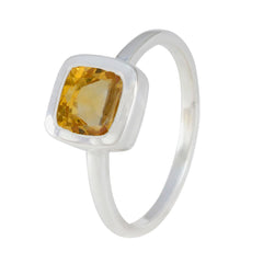 Ying Yellow Gemstone Solitaire Ring in Sterling Silver