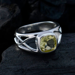 Stella Yellow Gemstone Solitaire Ring in Sterling Silver