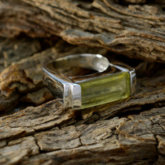 Amelia Yellow Gemstone Solitaire Ring in Sterling Silver