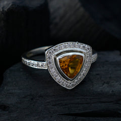 Aisha Yellow Halo Ring for Women with Gemstone Accent