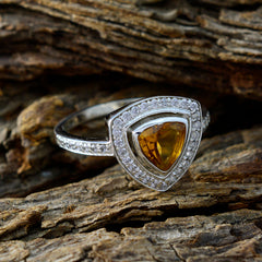 Aisha Yellow Halo Ring for Women with Gemstone Accent