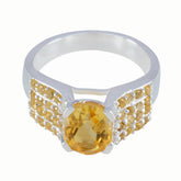 Natalia Yellow Halo Ring for Women with Gemstone Citrine Yellow