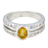 Aisha Yellow Halo Ring for Women with Gemstone Citrine Yellow