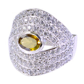 Bruna Yellow Halo Ring for Women with Gemstone Citrine Yellow