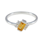 Jia Yellow Halo Ring with Elegant Gemstone Design Citrine Yellow