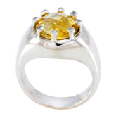 Natcha Contemporary Yellow Halo Ring Citrine Yellow