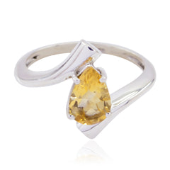 Nari Engagement Yellow Solitaire Ring Citrine Yellow