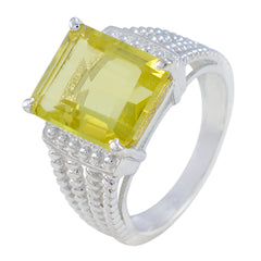 Lili Contemporary Yellow Solitaire Ring