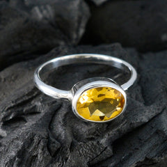 Chen Contemporary Yellow Solitaire Ring